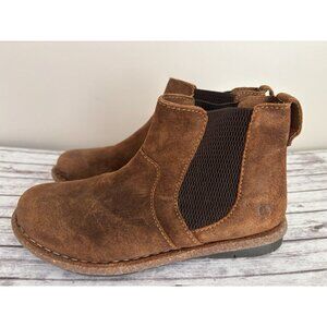Born Tabby Chelsea Boot (Women) Brown Leather Suede Size 8